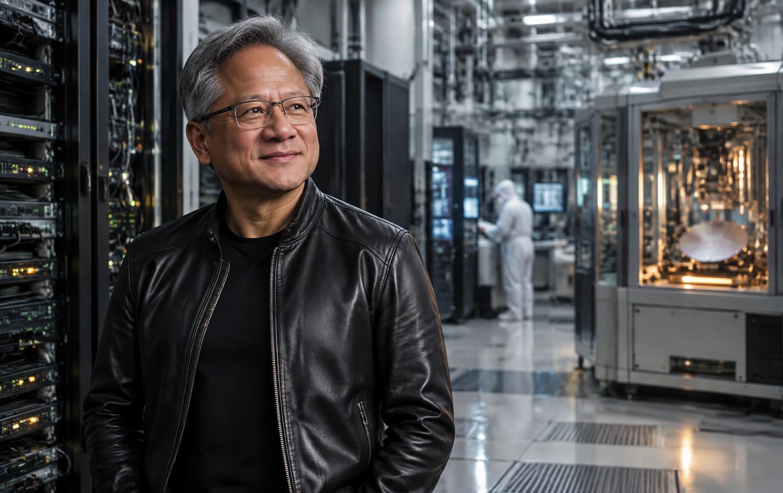 Technology executive inside an advanced computing facility